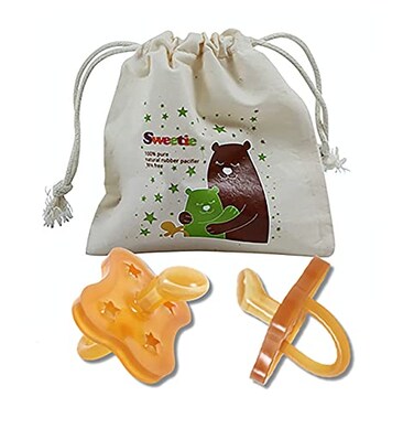 Sweetie SWEETIE Rubber Star Shape Orthodontic Pacifier Rubber 1 Count 06 Small
