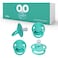 Love Noobs Symmetrical Pacifier by LoveNoobs 4 Pack Pacifiers 06 Months Baby Starter Kit Newborn Silicone Dummy Orthodontic Teething Soothers Newborn Gift