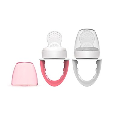 Dr. Brown's Dr Browns Fresh First Silicone Feeder Pink Grey 2 Count