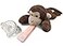 Pepe n Detachable Monkey Pacifier Holder Soft Silicone Pacifier with Plush Animal Toy Removable Machine Washable BPAFree for Babies 024 Months