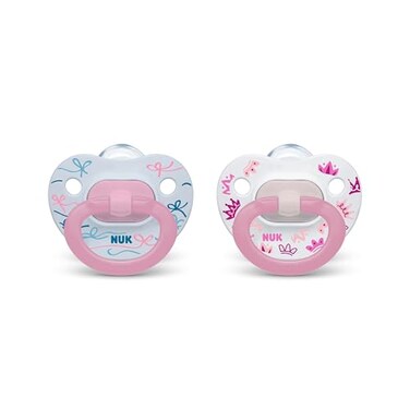 NUK Comfy Orthodontic Pacifiers Pink Assorted 1836 Months 2 Count