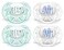 Philips Avent Philips AVENT Ultra Soft Pacifier 06 Months Dreams and Happy Designs 4 Pack WhiteGreen SCF22243