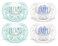 Philips Avent Philips AVENT Ultra Soft Pacifier 06 Months Dreams and Happy Designs 4 Pack WhiteGreen SCF22243