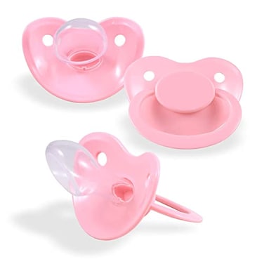 Rearz Pacifier Addict Fixx Jumbo Functional Adult XXL Silicone Pacifier Size 10 Pink