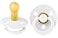 Bibs BIBS Pacifiers Colour Collection Natural Rubber Baby Pacifier Set of 2 BPAFree Soothers Made in Denmark 6 Months Pack of 2 White