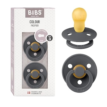 Bibs BIBS Pacifiers Colour Collection Natural Rubber Baby Pacifier Set of 2 BPAFree Soothers Made in Denmark 18 Months Pack of 2 Iron