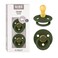 Bibs BIBS Pacifiers Colour Collection Natural Rubber Baby Pacifier Round Nipple Set of 2 BPAFree Soothers Made in Denmark 6 Months Pack of 2 Hunter Green