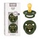 Bibs BIBS Pacifiers Colour Collection Natural Rubber Baby Pacifier Round Nipple Set of 2 BPAFree Soothers Made in Denmark 6 Months Pack of 2 Hunter Green