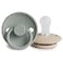 mushie Frigg Rope SilkySoft Silicone Baby Pacifier Made in Denmark BPAFree SageCroissant 06 Months