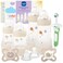MAM Welcome Home Baby Gift Set Easy Start AntiColic Bottles 2X 5oz 2X 9oz 2 Pacifiers 06 Months Extra Nipples Training Toothbrush SelfSterilizing Complete Baby Feeding Set