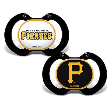 Masterpieces BabyFanatic Pacifier 2Pack MLB Pittsburgh Pirates Officially Licensed League Gear