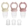 PandaEar 3 Pack Baby Fruit Food Feeder Pacifier with 3 Different Sized Pouches Silicone Teether for Purees Breast Milk BPA Free Infant Solid Food Essentials for Babies 312 Months Bow Series