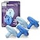 Philips Avent Soothie Baby Pacifiers 100 Silicone Pacifiers for Babies 318 Months Onepiece Design BPAFree Extra Durable Sky Blue and Light Blue 4 Pack Model SCF19271