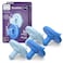 Philips Avent Soothie Baby Pacifiers 100 Silicone Pacifiers for Babies 318 Months Onepiece Design BPAFree Extra Durable Sky Blue and Light Blue 4 Pack Model SCF19271