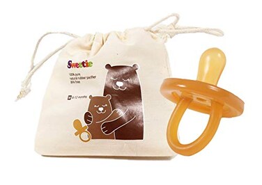 Sweetie SWEETIE Rubber Pacifier Natural Rubber Natural Rubber Pacifier with Symmetrical Nipple 1 1218 Large