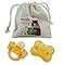 Sweetie Rubber Pacifier Star Shape Rubber Natural Rubber with Symmetrical Nipple 1 Count 612 Medium