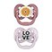 Dr. Brown's Dr Browns Advantage Baby Pacifier Fully Symmetrical Soother with Soft Silicone Bulb Lavender Love 06m BPA Free 2 Pack