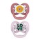 Dr. Brown's Dr Browns Advantage Baby Pacifier Fully Symmetrical Soother with Soft Silicone Bulb Lavender Love 06m BPA Free 2 Pack