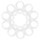 AUEAR 10 Pack Silicone Adapter Rings Holder for Nipple Pacifier Clip Food Grade Transparent Color