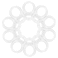 AUEAR 10 Pack Silicone Adapter Rings Holder for Nipple Pacifier Clip Food Grade Transparent Color