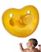 Zo&Atilde;&laquo; b Simply Rubber Pacifiers Shorter Nipple Less Gagging Orthodontic Small Newborn 06 mos HeartShape Shield Natural Rubber Pacifier One Piece Handcrafted in Italy 1Pack