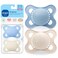 MAM Original Matte Baby Pacifiers 06 Months Binky for Newborn Babies BPAFree Skin Soft Silicone Nipple Easy to Clean Developed with Medical Experts 2 Pack with Sterilizer Case Made in Europe