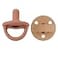 TOPGOMES Soother PacifierFood Grade Silicone Pacifiers with Handle 3 Holes for Added Safety BPA Free 2 Pack MutedApricot