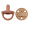 TOPGOMES Soother PacifierFood Grade Silicone Pacifiers with Handle 3 Holes for Added Safety BPA Free 2 Pack MutedApricot