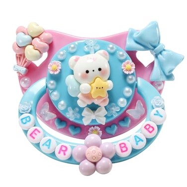 CutiePlusU Large Size Pacifier DIY Handmade Blue