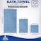 DAN RIVER 8 PC Luxury Bath Towels for Bathroom 2 Bath 2 Hand and 4 Wash Cloths 600 GSM 100 Ring Spun Cotton Towel Set Highly Absorbent Gym Hotel and Spa Medium Blue