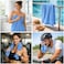 DAN RIVER 8 PC Luxury Bath Towels for Bathroom 2 Bath 2 Hand and 4 Wash Cloths 600 GSM 100 Ring Spun Cotton Towel Set Highly Absorbent Gym Hotel and Spa Medium Blue
