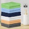 T & Towel and Linen Mart 100 Cotton Wash Cloth Set Flannel Face Cloths Highly Absorbent and Soft Feel Fingertip Towels Multi 12 Pack of 12