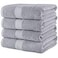 MAURA Premium Bath Towels 100 Cotton 27x54 Ultra Absorbent Quick Dry 4 Pack Soft Terry Bath Towels Set for Bathroom Hotel and Spa Quality Cool Grey