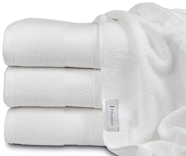 MAURA Premium Bath Towels 100 Cotton 27x54 Ultra Absorbent Quick Dry 4 Pack Soft Terry Bath Towels Set for Bathroom Hotel and Spa Quality White