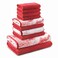 SUPERIOR Superior Cotton Marble Jaq Bath Towel Set 10 Piece Terra Cotta