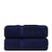 BC BARE Luxury Hotel Spa Quality Quick Dry 100 Turkish Cotton 700 GSM Eco Friendly Towel for Bathroom Dobby Border Soft Bath Towel Set 27 X 54 Navy Blue Bath Towels Set of 2