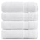 LANE LINEN Set of 4 Bath Towel 28x54 100 Ring Spun Cotton Turkish Cotton Towels for Bathroom Quick Drying Highly Soft Absorbent Shower Towel Set Hotel Spa Quality White Towel Set