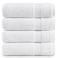 LANE LINEN Set of 4 Bath Towel 28x54 100 Ring Spun Cotton Turkish Cotton Towels for Bathroom Quick Drying Highly Soft Absorbent Shower Towel Set Hotel Spa Quality White Towel Set