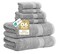 LANE LINEN 100 Cotton Turkish Towel Set for Bathroom 6 Piece Super Soft Quick Dry Highly Absorbent 2 Bath 2 Wash cloths 2 Hand Towels Hotel Quality Durable OEKOTEX Certified Grey