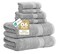 LANE LINEN 100 Cotton Turkish Towel Set for Bathroom 6 Piece Super Soft Quick Dry Highly Absorbent 2 Bath 2 Wash cloths 2 Hand Towels Hotel Quality Durable OEKOTEX Certified Grey