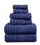 LANE LINEN Bath Towels Set 6 Piece Set Zero Twist Softer Cotton Absorbent Durable 2 Bath 2 Washcloths 2 Hand Towels for Bathroom Sustainably Produced Designed for Everyday use Navy