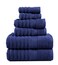LANE LINEN Bath Towels Set 6 Piece Set Zero Twist Softer Cotton Absorbent Durable 2 Bath 2 Washcloths 2 Hand Towels for Bathroom Sustainably Produced Designed for Everyday use Navy