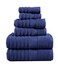 LANE LINEN Bath Towels Set 6 Piece Set Zero Twist Softer Cotton Absorbent Durable 2 Bath 2 Washcloths 2 Hand Towels for Bathroom Sustainably Produced Designed for Everyday use Navy