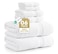 LANE LINEN 100 Cotton Bath Towel Set 6 Pieces Super Soft Highly Absorbent Quick Dry 2 Bath 2 Washcloths 2 Hand Towels for Bathroom Hotel Quality Ideal for Spa Gym Travel White