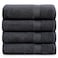 LANE LINEN 100 Luxury Cotton Bath Sheets Set of 4 35x66 Ultra Soft Fade Resistant Quick Drying Extra Large Towel Sets Highly Absorbent Spa Quality Oversized Towels for Bathroom Black