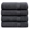 LANE LINEN 100 Luxury Cotton Bath Sheets Set of 4 35x66 Ultra Soft Fade Resistant Quick Drying Extra Large Towel Sets Highly Absorbent Spa Quality Oversized Towels for Bathroom Black