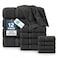 LANE LINEN 12 Piece Premium Towels for Bathroom 100 Cotton Bath Towel Sets Zero Twist 4 Bath 4 Hand Towel 4 Wash Cloths Highly Absorbent Remains Soft After Wash Hotel Spa Quality Black