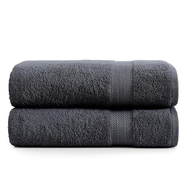 LANE LINEN Bath Towels Large 2 Pack 100 Cotton Bath Sheet Fade Resistant Machine Washable Highly Absorbent Oversized Luxury Towels for Bathroom Hotel Quality Black Towels