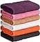 T & Towel and Linen Mart 100 Cotton 6 Pack Bath Towel Set Quick Dry Super Absorbent Light Weight Soft 27 x 54 Pack of 6 27 x 54 6 Pack Plum Pink Beige Grey White Peach