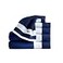 Lacoste Sport Stripe 6Piece Luxury Cotton Towel Set Made with 100 Soft Supima Cotton Absorbent QuickDrying Includes 2 Bath Towels 2 Hand Towels 2 Washcloths Navy